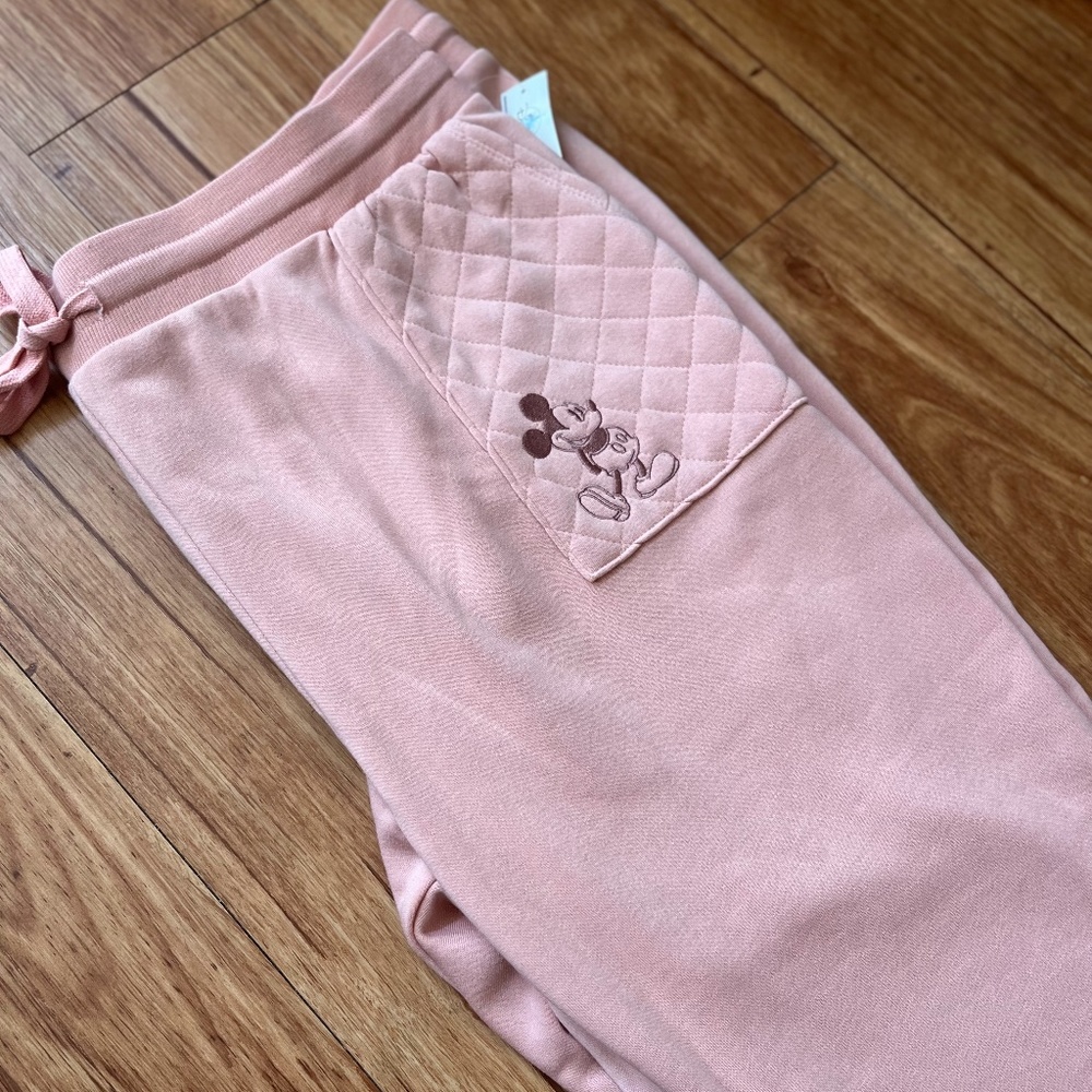 Disney Mickey Mouse Quilted Jogger Pants for 2X Plus Women – Pink